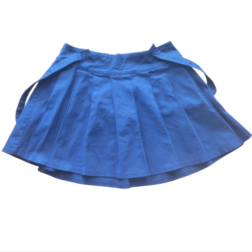 Blue Pleated Skirt